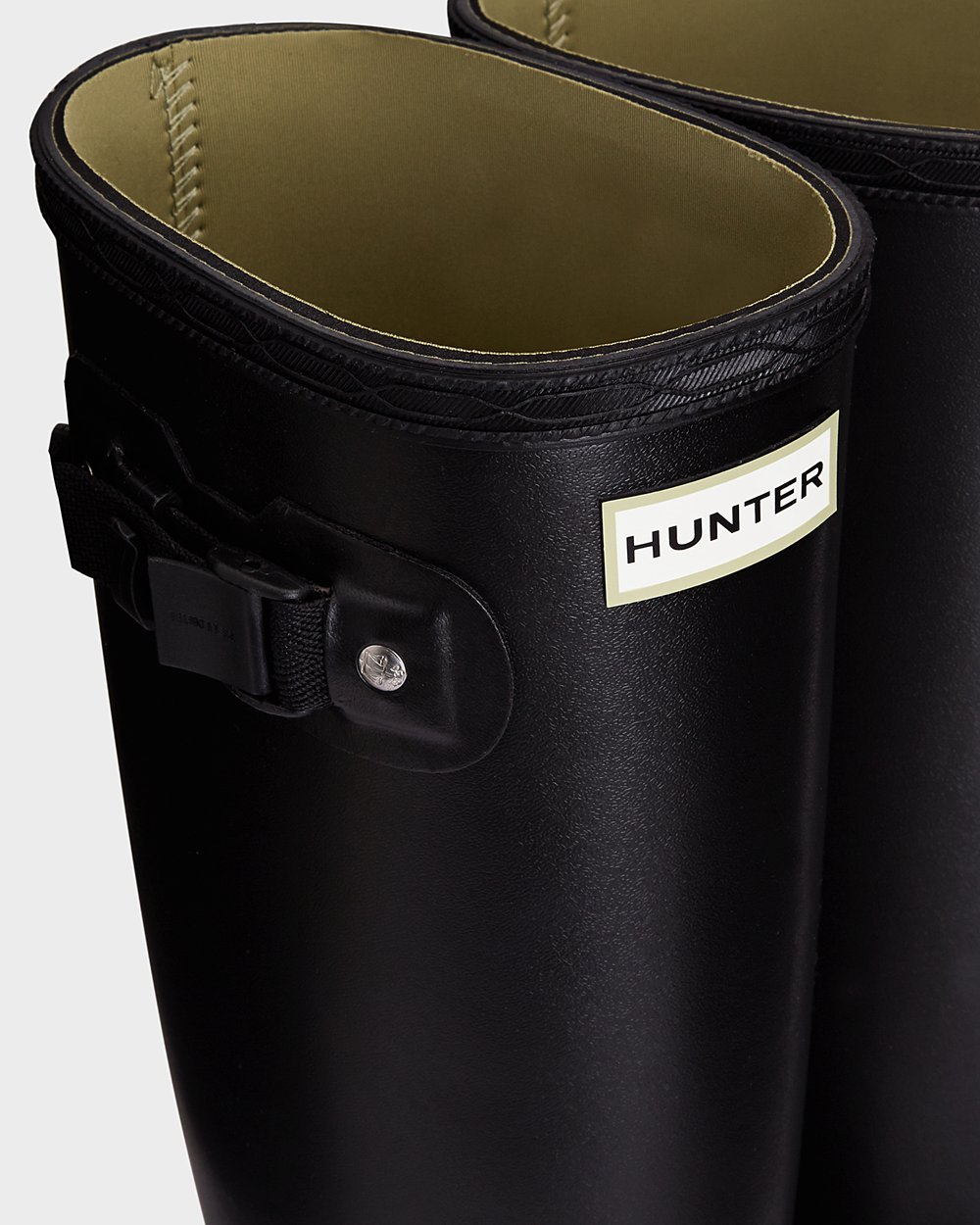 Bottes Hautes de Pluie Hunter Norris Field Neoprene Lined Femme Noir IGUWAEX-74